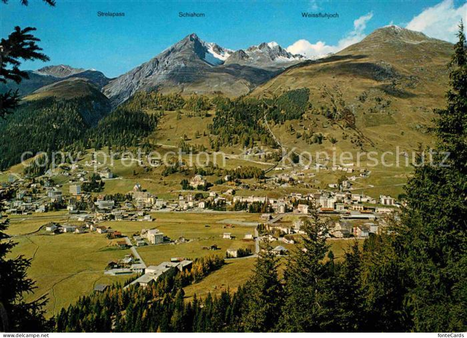 12661300 Davos GR Mit Parsennbahn Schiahorn Und Strelapass Davos - Autres & Non Classés