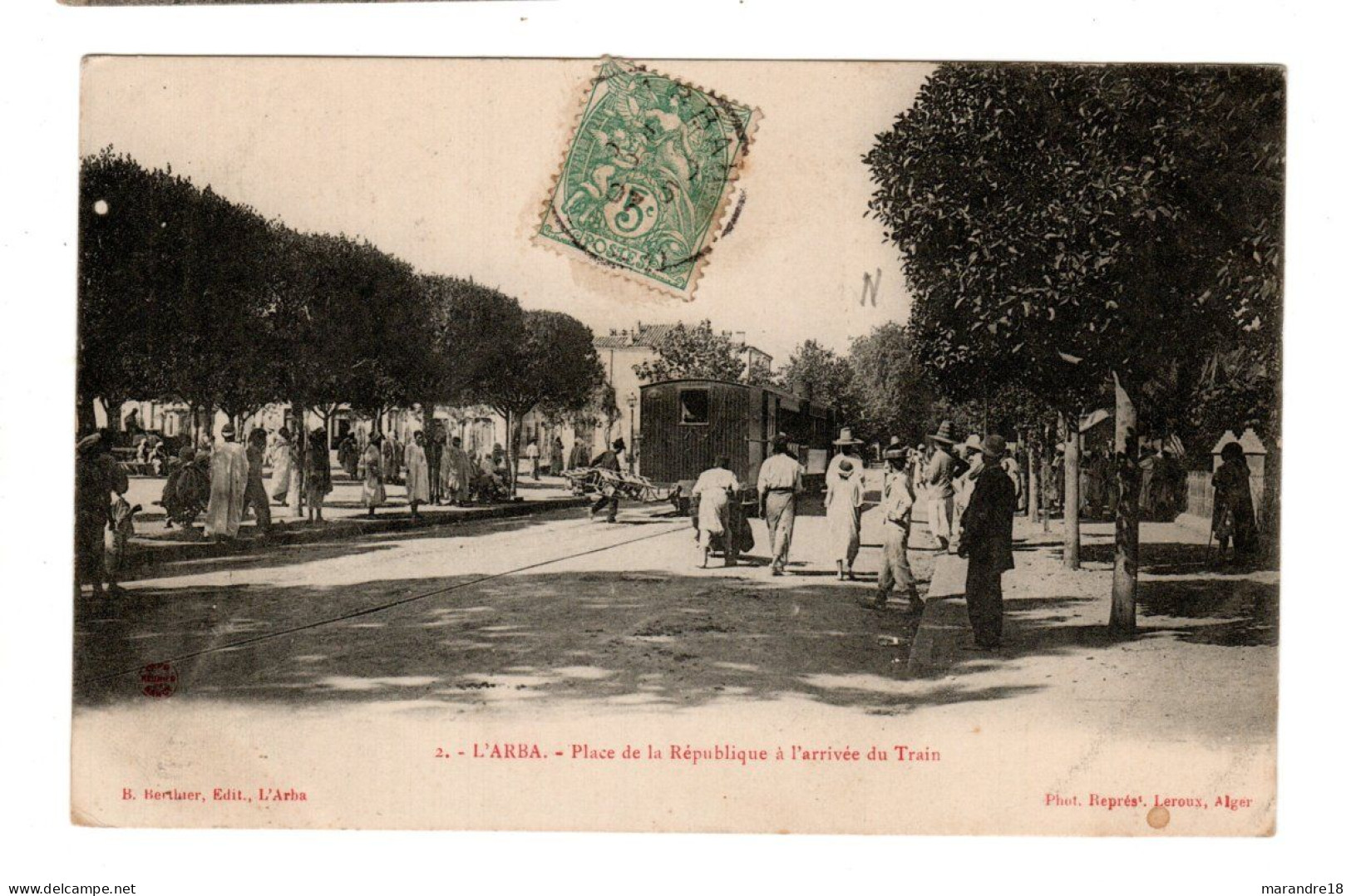 L'arba , Place De La République à L'arrivée Du Train - Altri & Non Classificati