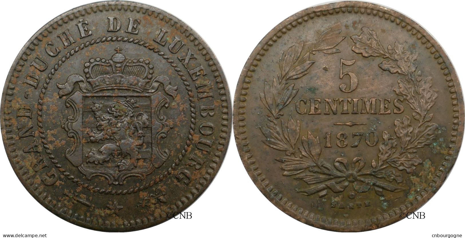 Luxembourg - Grand-Duché - Willem III - 5 Centimes 1870 - TTB+/AU50 ! - Mon6517 - Lussemburgo