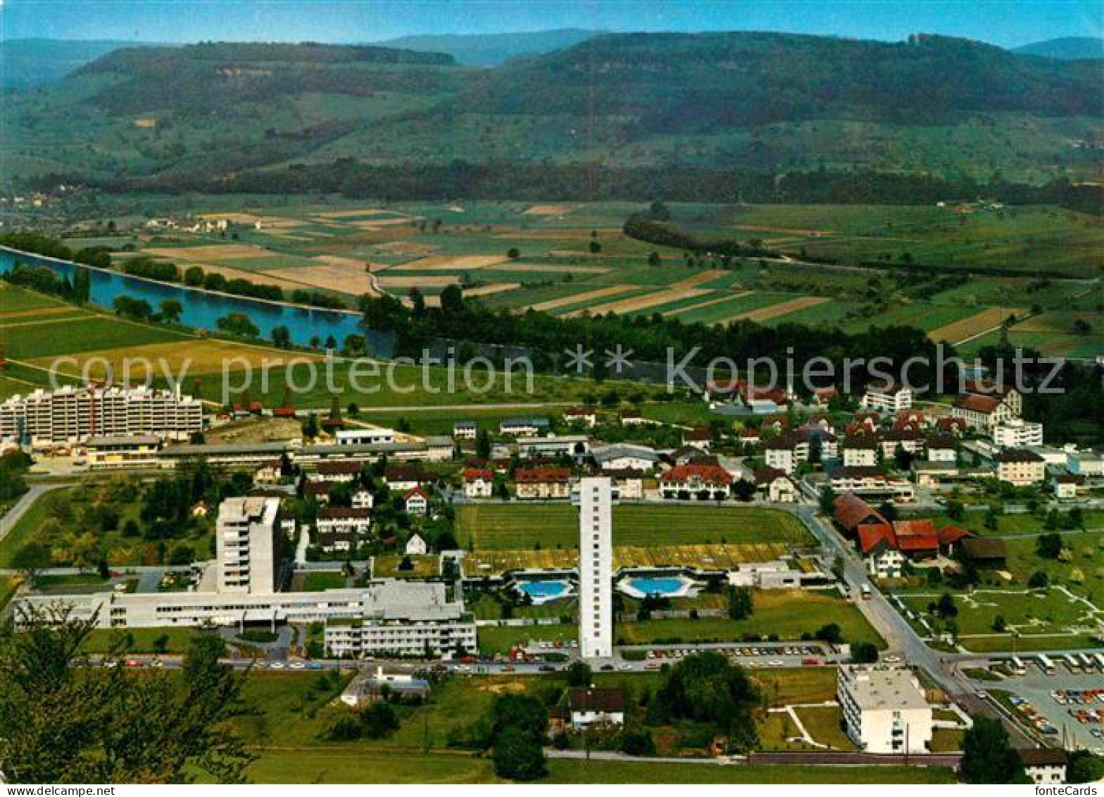 12659943 Zurzach Fliegeraufnahme Rheumaklinik Mit Thermalbad Bad Zurzach - Sonstige & Ohne Zuordnung