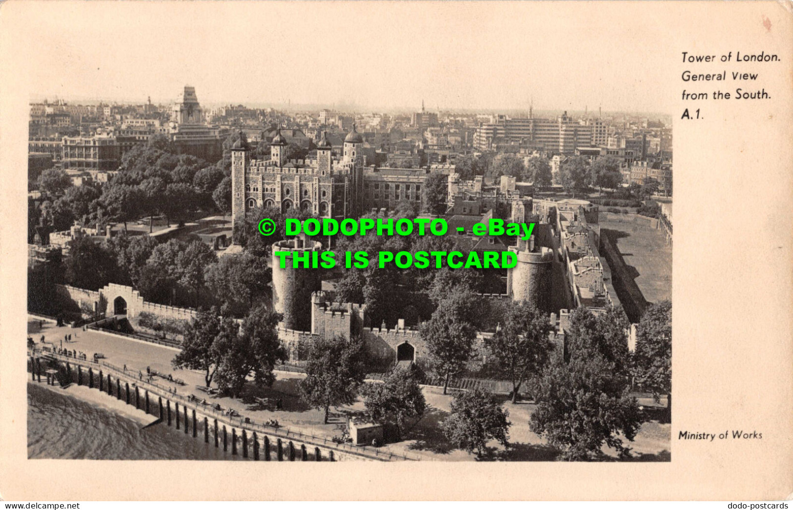 R536709 Tower Of London. General View From The South. Ministry Of Works. Crown - Andere & Zonder Classificatie