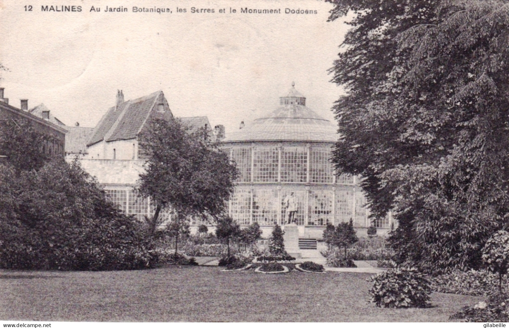 MALINES - MECHELEN - Au Jardin Botanique, Les Serres Et Le Monument Dodoens  - Mechelen