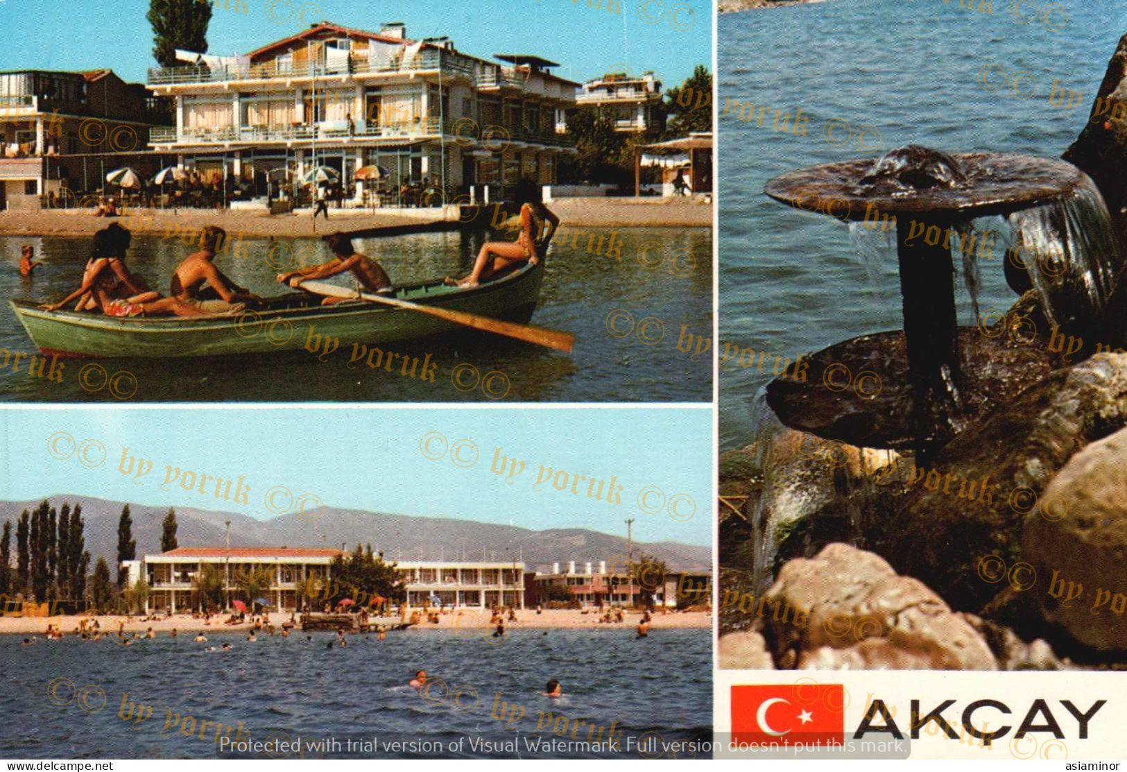 Postcard - 1970/80 - 10x15 Cm. | Turkey, Balıkesir, Edremit, Akçay - Güven Pension, Doğan Motel * - Turquia