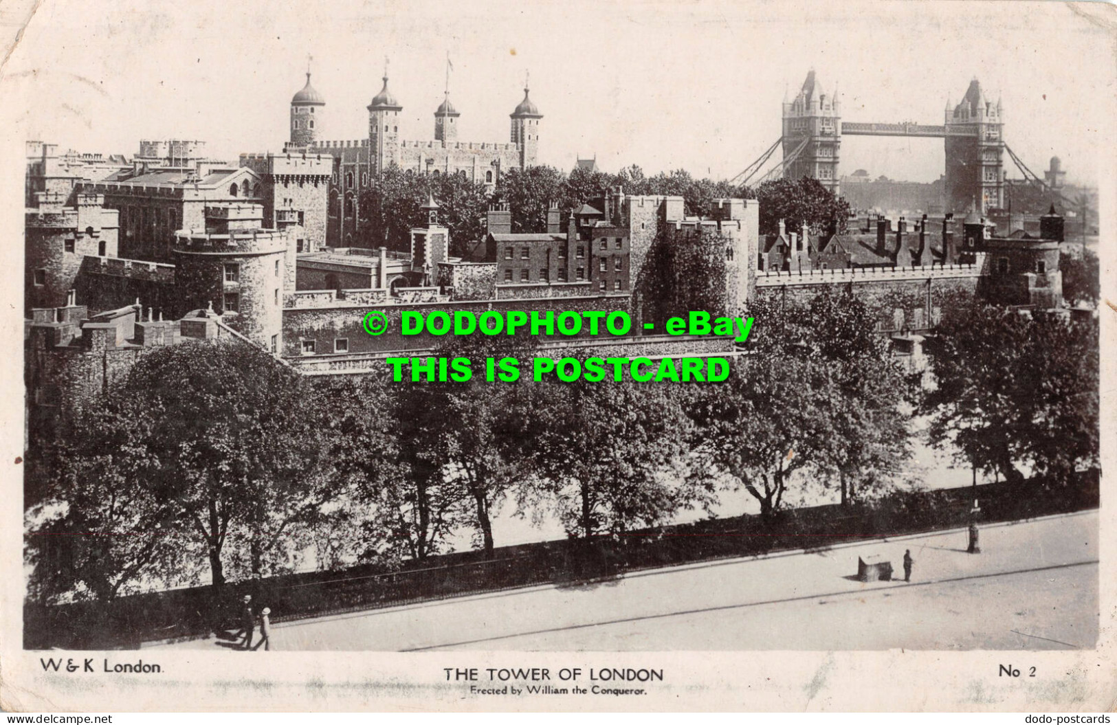 R536373 The Tower Of London. Erected By William The Conqueror. W. And K. No. 2. - Other & Unclassified