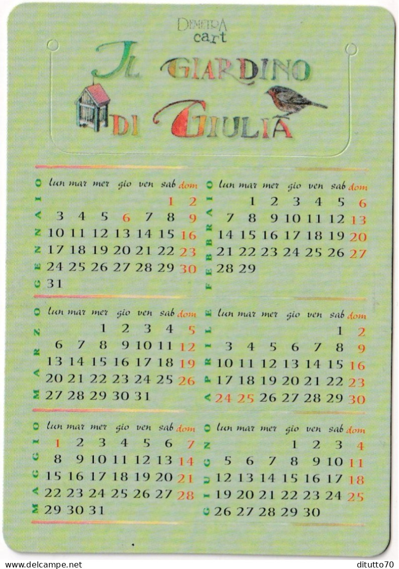 Calendarietto - Il Giardino Di Giulia - Anno 2000 - Tamaño Pequeño : 1991-00