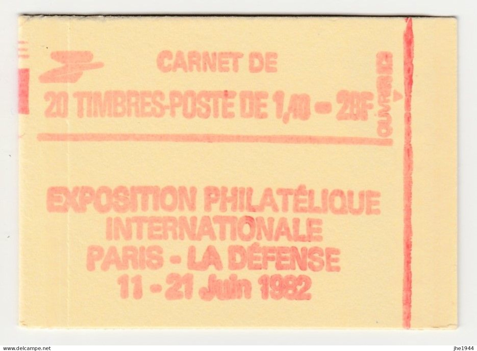 France Carnet N° 2154-C1 **, Gomme Brillante, Conf. 8 Philexfrance 82 - Other & Unclassified