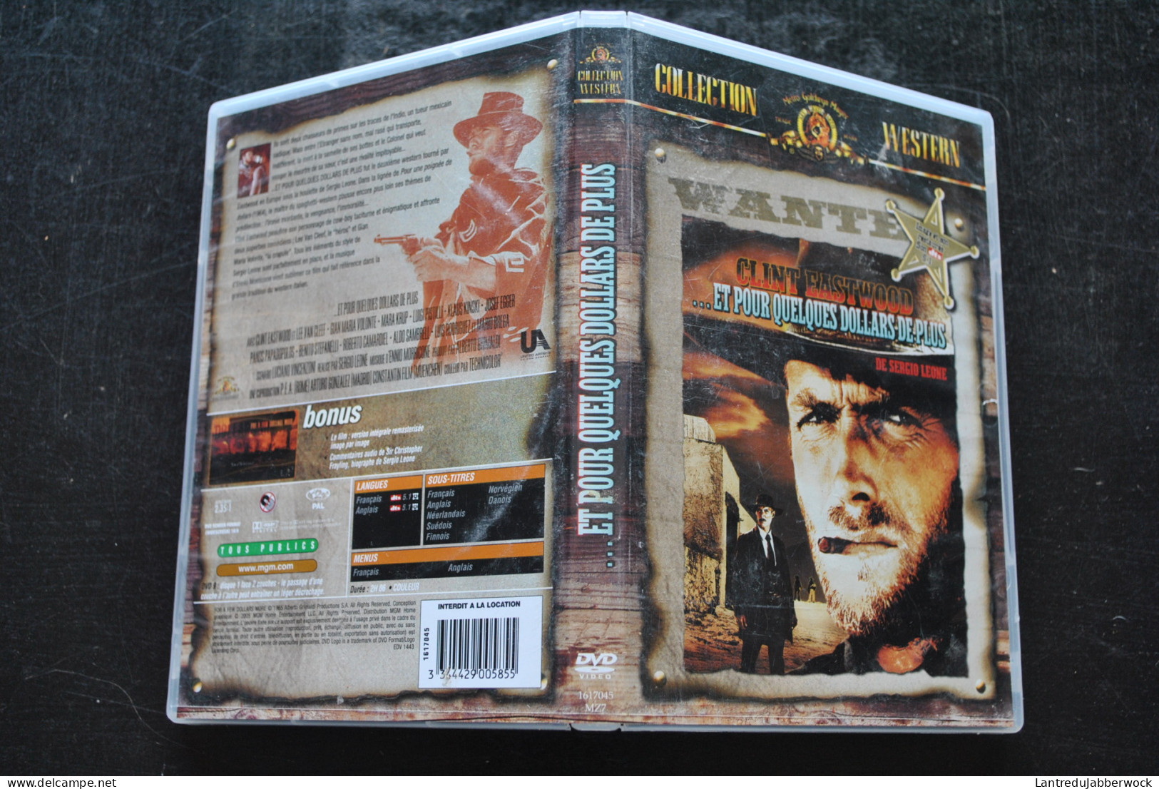 DVD Pour Quelques Dollars De Plus Clint Eastwood Sergio Leone - Western / Cowboy