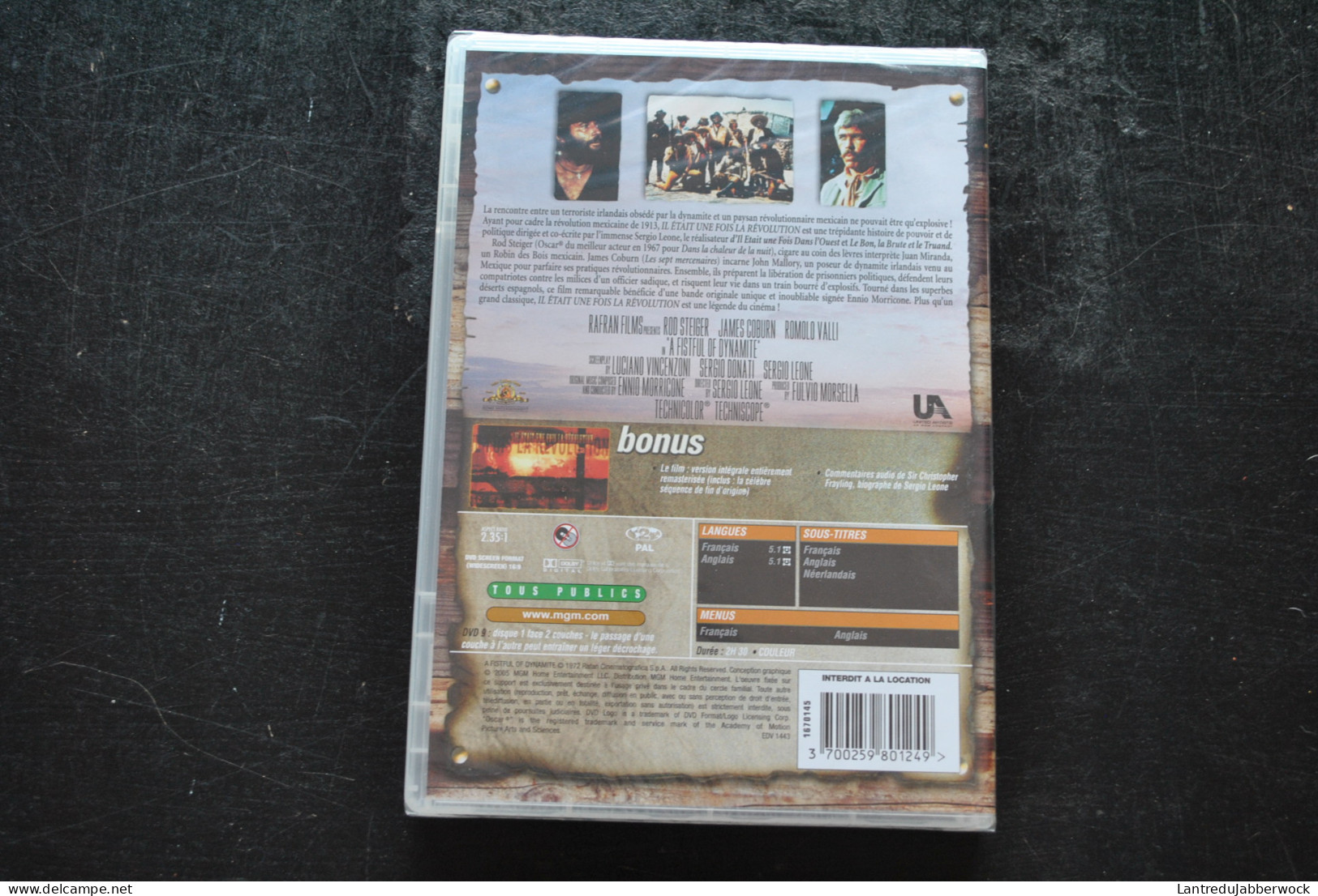 DVD Il était Une Fois La Révolution Sergio Leone NEUF Sealed - Western / Cowboy