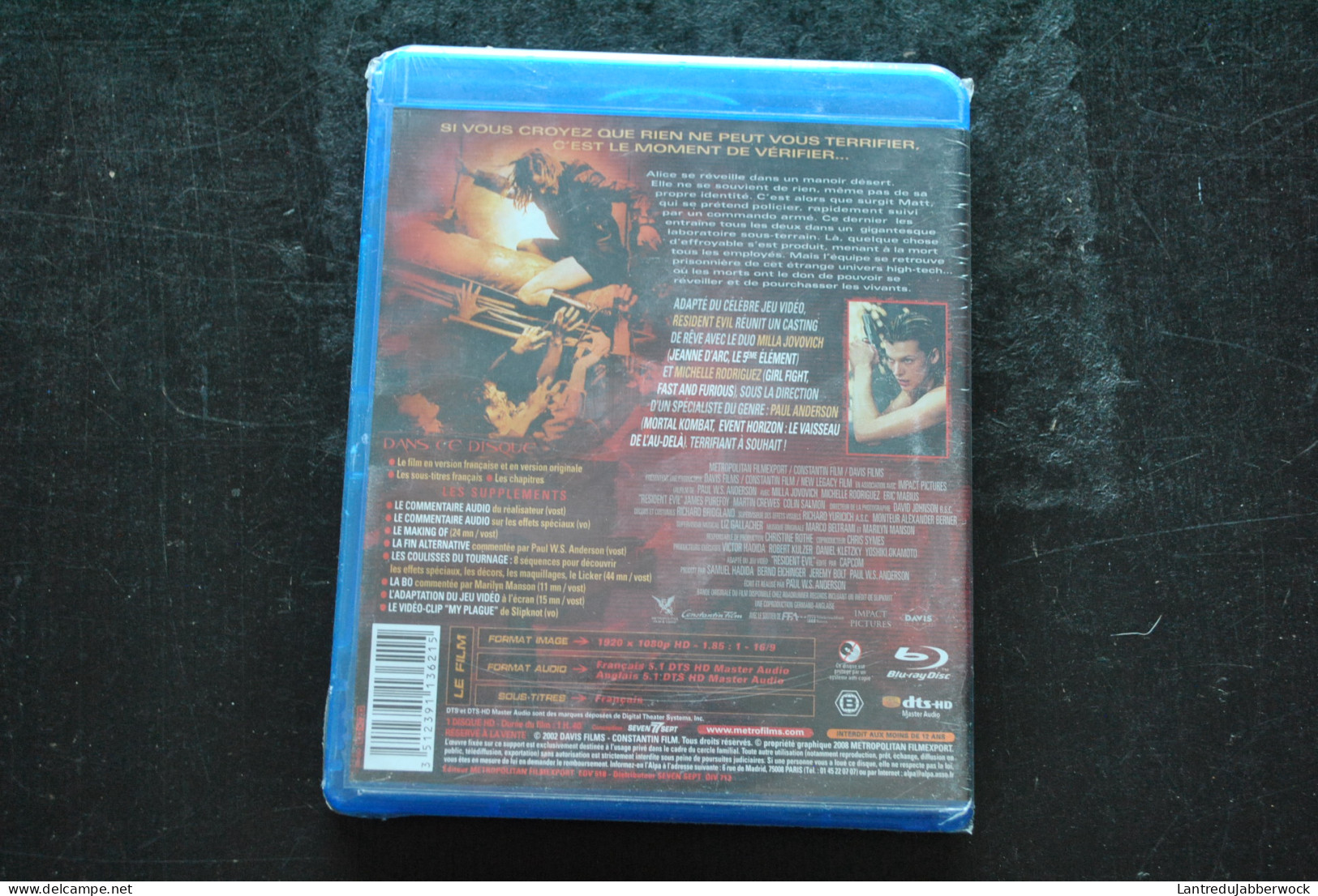 BLU RAY Resident Evil NEUF SOUS BLISTER Sealed Paul Anderson Milla Jovovich Michelle Rodriguez - Horreur