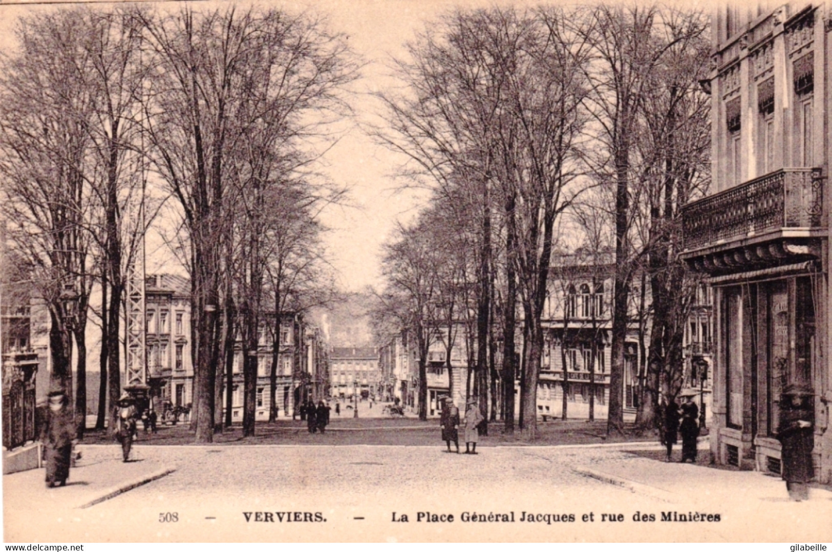 Liege - VERVIERS - La Place General Jacques Et Rue Des Minieres - Verviers