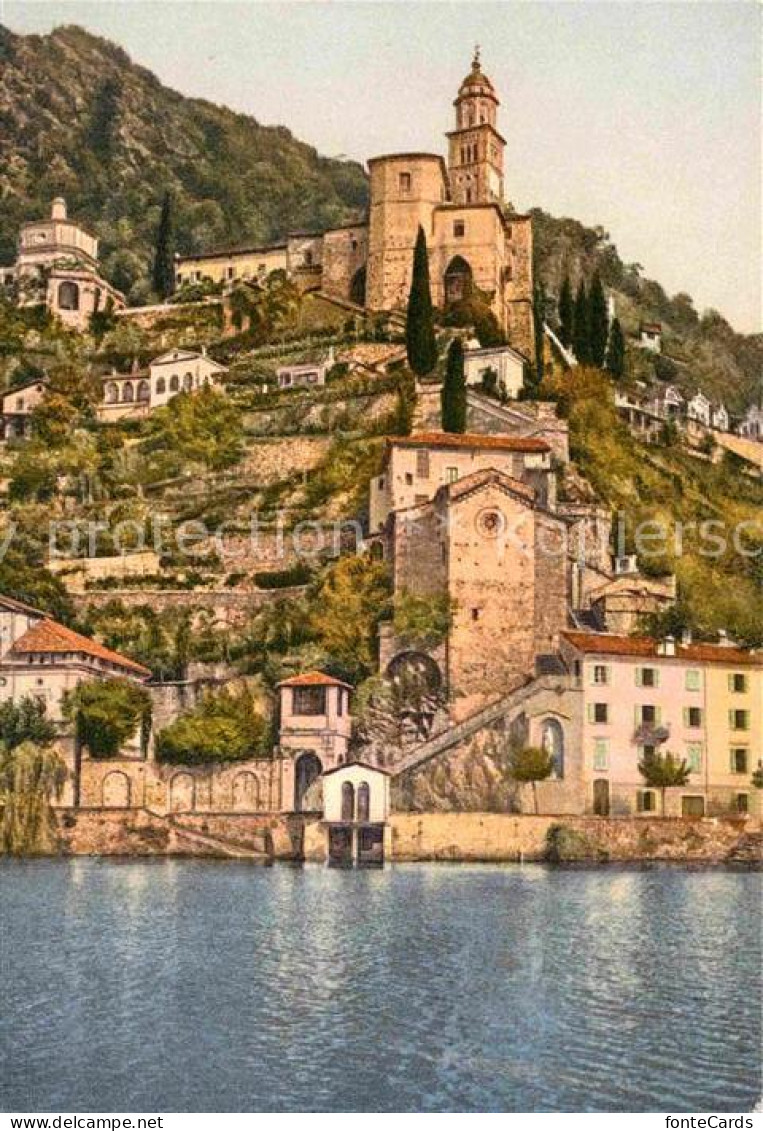 12652072 Morcote Lago Di Lugano Chiesa Kirche Ansicht Vom Luganersee Aus Morcote - Andere & Zonder Classificatie