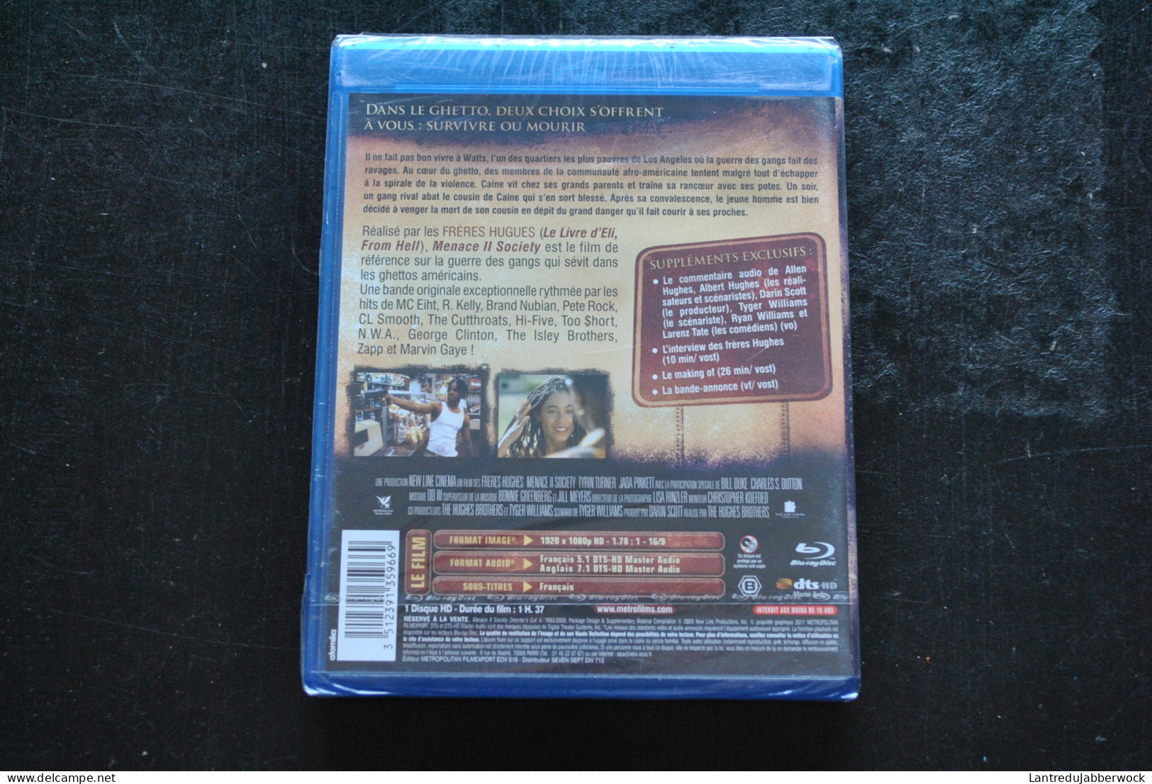 Menace II Society Director's Cut BLU RAY NEUF SOUS BLISTER Sealed Ghetto Rap - Action, Aventure
