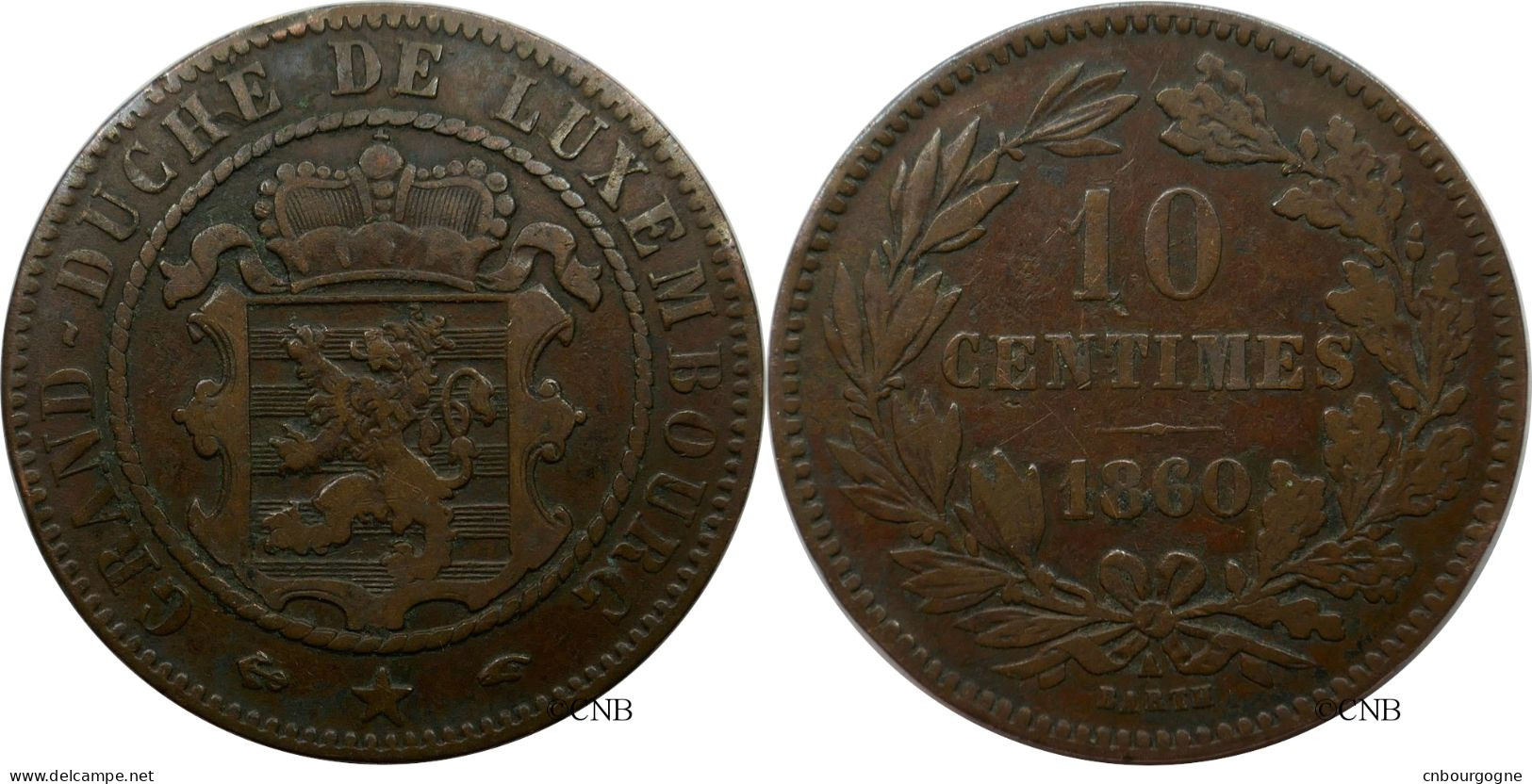 Luxembourg - Grand-Duché - Willem III - 10 Centimes 1860 A - TB+/VF35 - Mon5001 - Luxemburgo