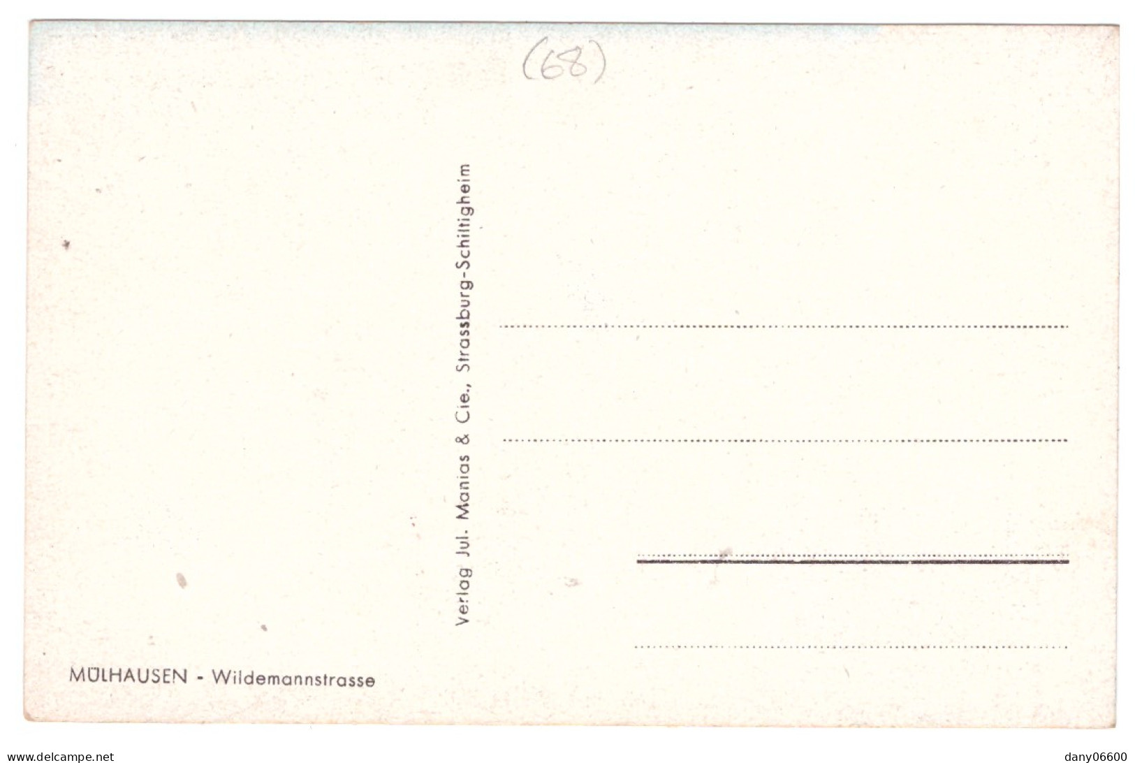 MÜLHAUSEN - Wildemannstrasse  (carte Animée) - Mulhouse