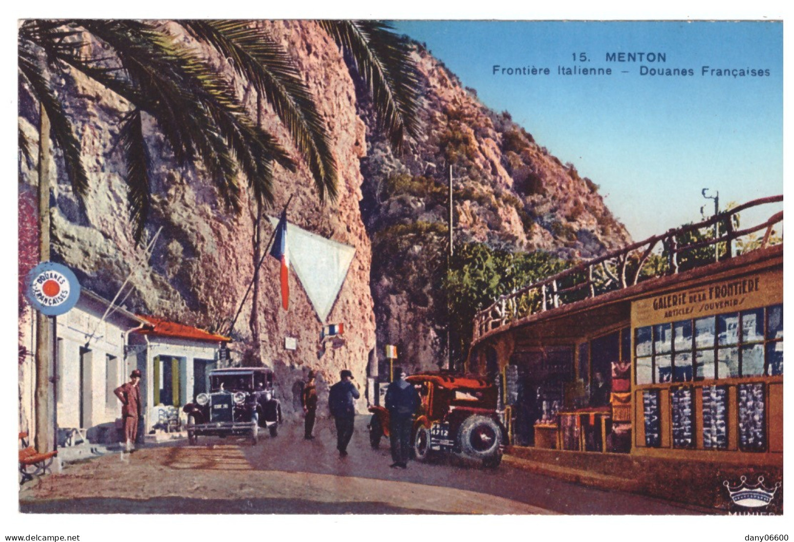 DOUANES FRANCAISES - MENTON Frontière Italienne  (carte Animée) - Zoll