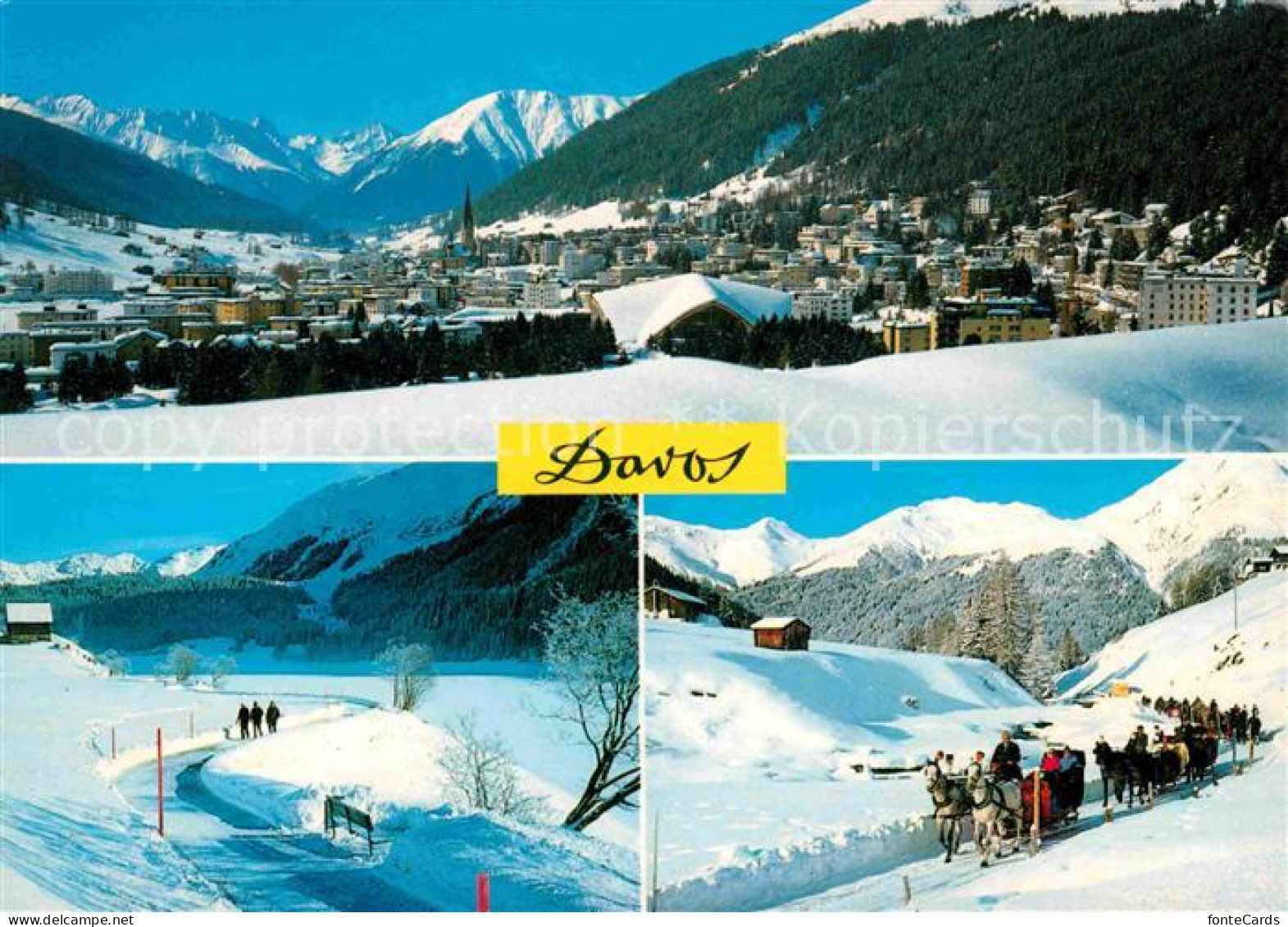 12649300 Davos GR Winterpanorama Mit Tinzenhorn Piz Michel Wanderweg Davosersee  - Autres & Non Classés