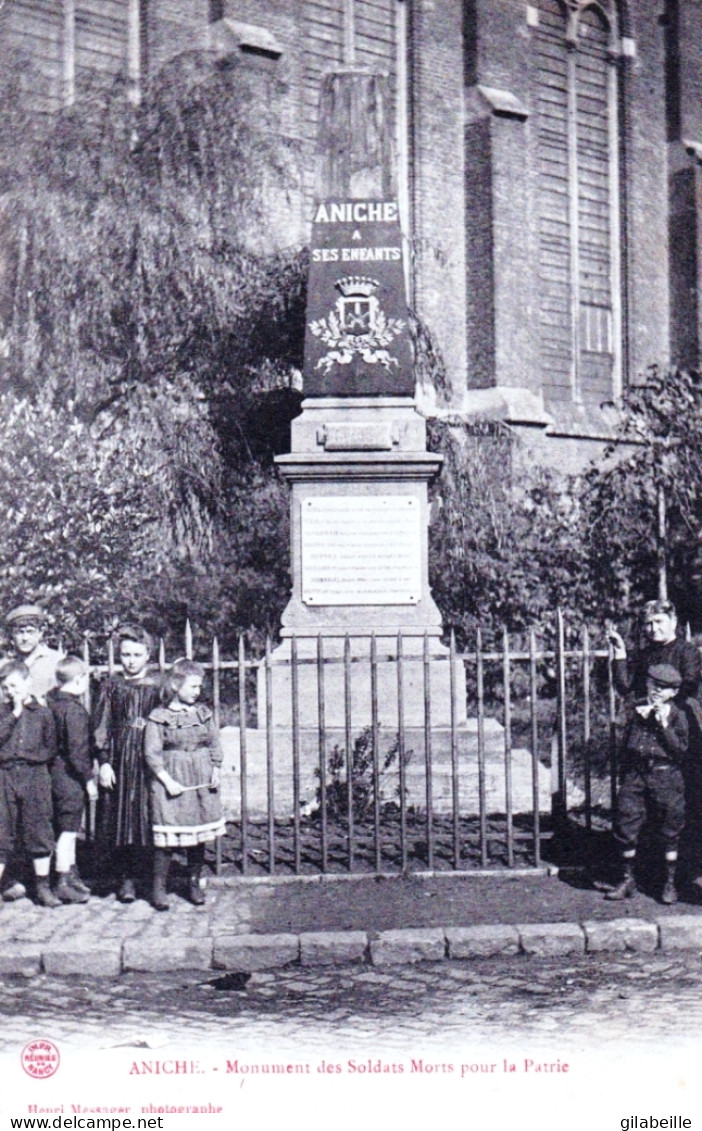 59 - ANICHE - Monument Des Soldats Morts Pour La Patrie - Animée - Aniche