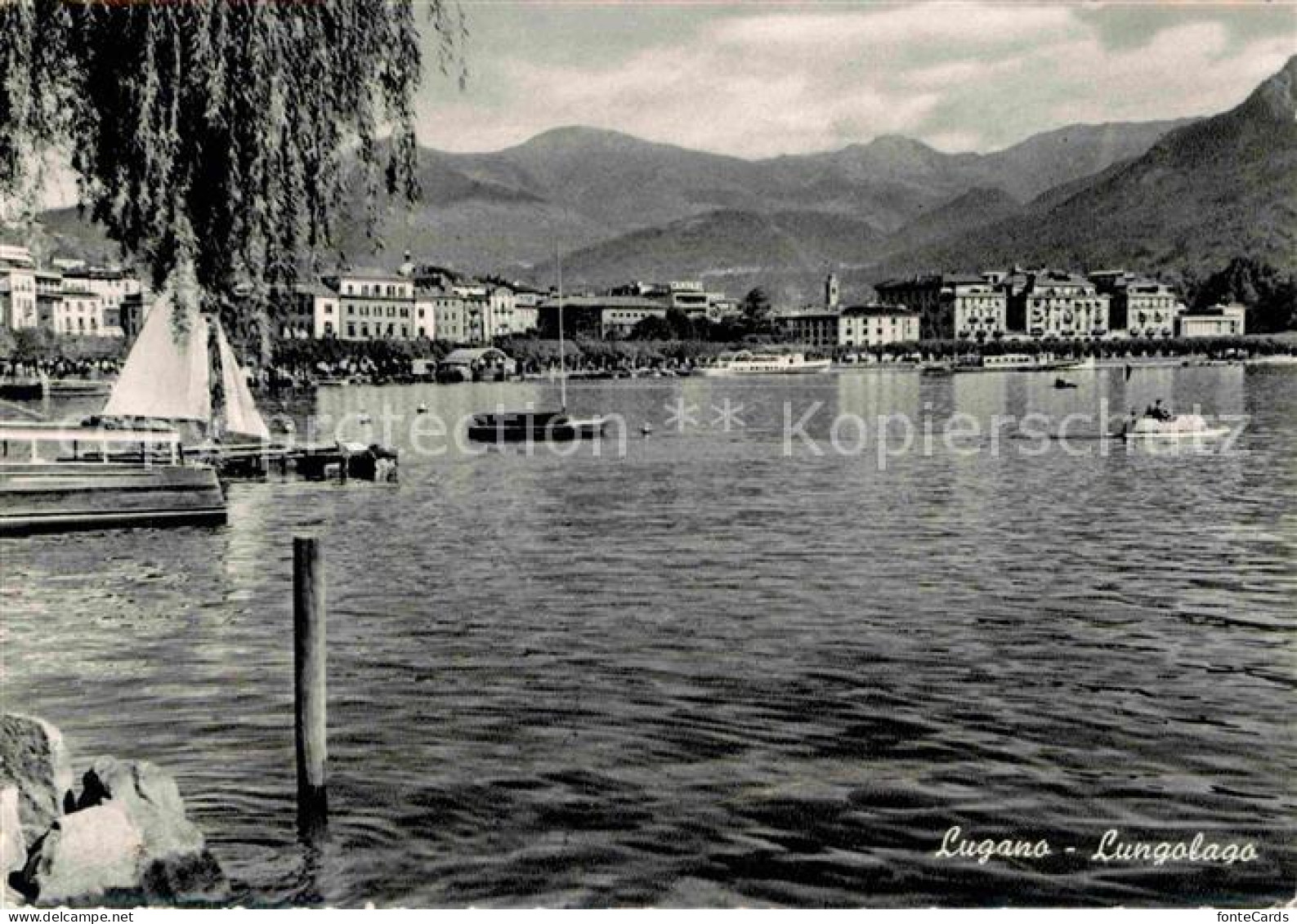 12649232 Lugano Lago Di Lugano Lungolago Uferpromenade Luganersee Alpen Lugano - Autres & Non Classés