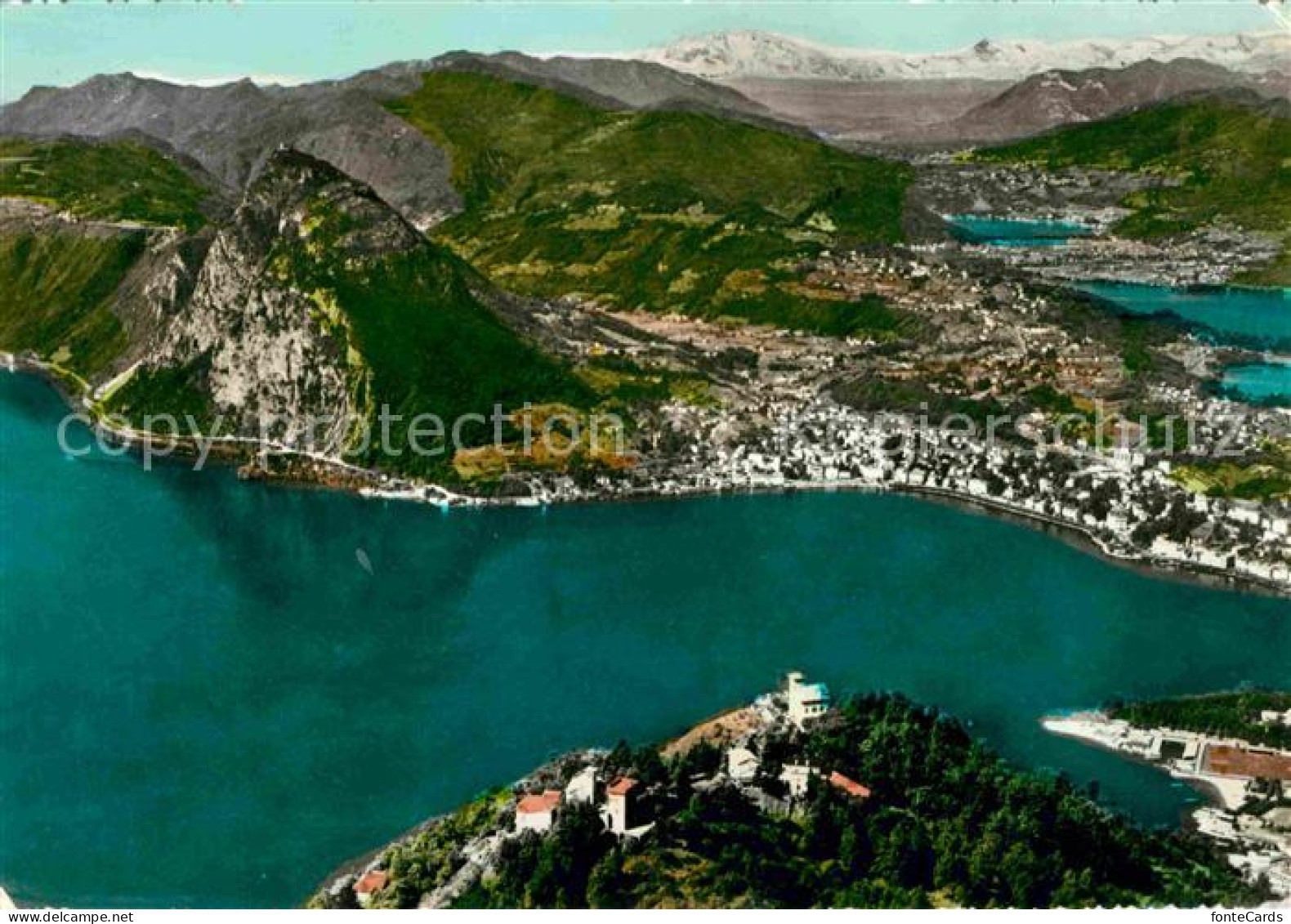 12649224 Lugano TI Monte Bre Monte San Salvatore E Gruppo Monte Rosa Luganersee  - Altri & Non Classificati