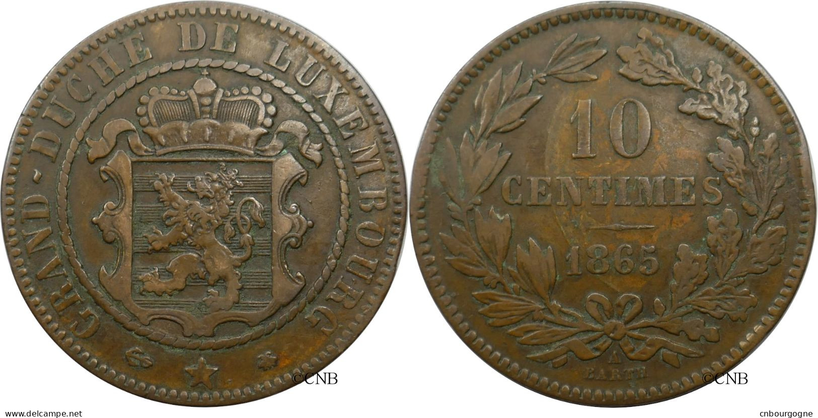 Luxembourg - Grand-Duché - Willem III - 10 Centimes 1865 A - TTB/XF40 ! - Mon5671 - Luxembourg