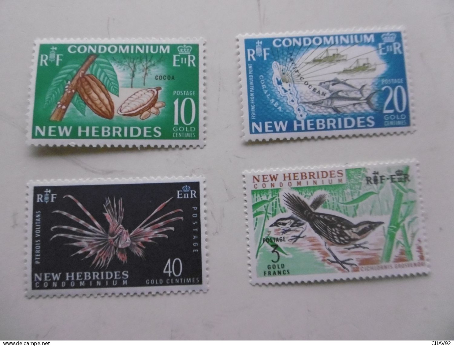 NOUVELLES HEBRIDES     P219/222  * *   SERIE COURANTE - Unused Stamps