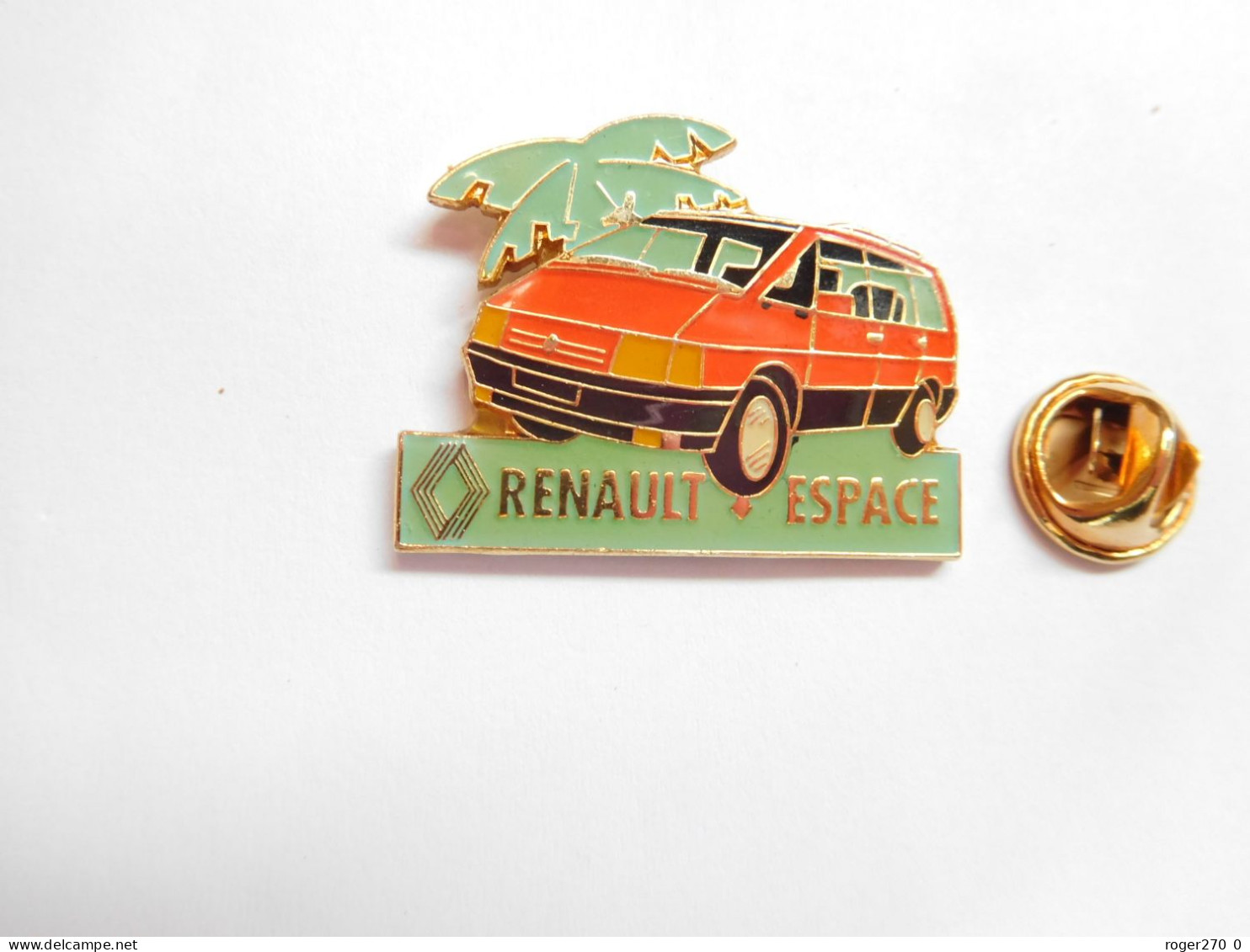 Beau Pin's , Auto Renault Espace , Palmier , Verso Quadrillé - Renault