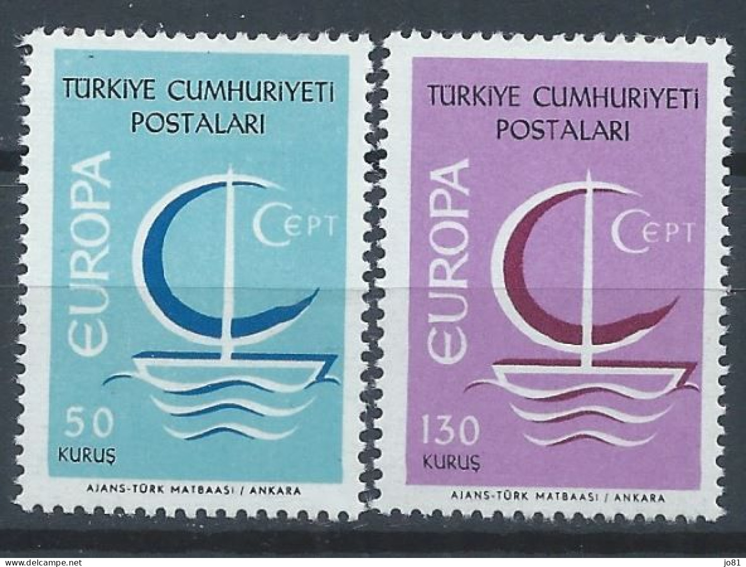 Turquie YT 1796-1797 Neuf Sans Charnière XX MNH Europa 1966 - Ongebruikt