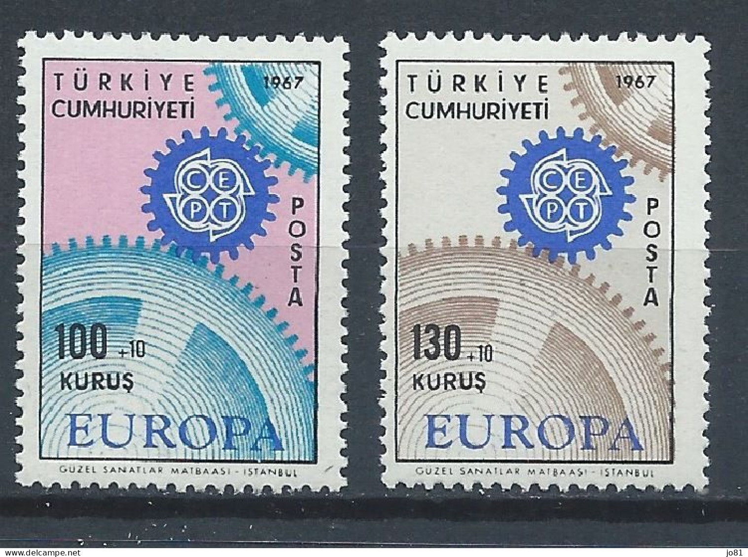 Turquie YT 1829-1830 Neuf Sans Charnière XX MNH Europa 1967 - Ongebruikt