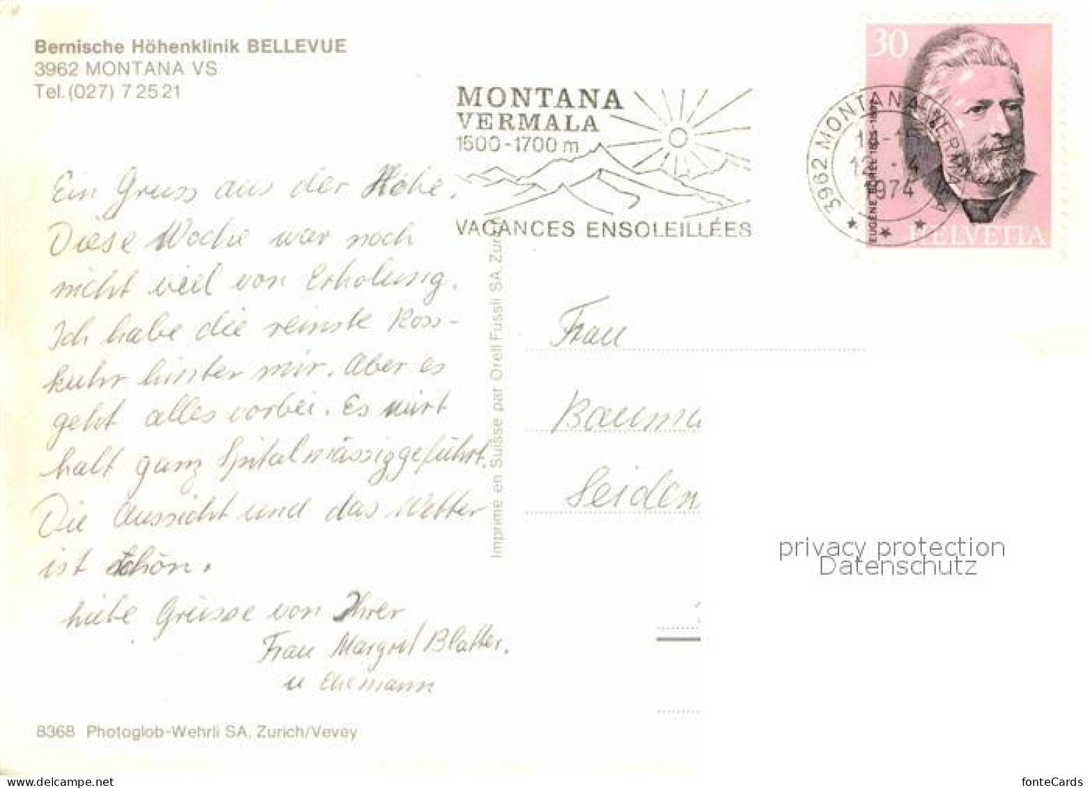 12649193 Montana VS Bernische Hoehenklinik Bellevue Montana - Andere & Zonder Classificatie