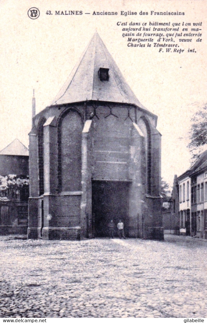 MALINES - MECHELEN -  Ancienne Eglise Des Franciscains - Mechelen