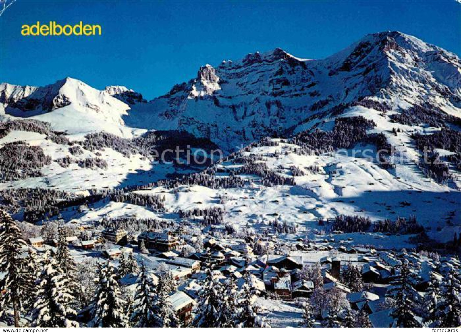 12649170 Adelboden Winterpanorama Mit Bonderspitz Und Lohner Berner Alpen Adelbo - Other & Unclassified