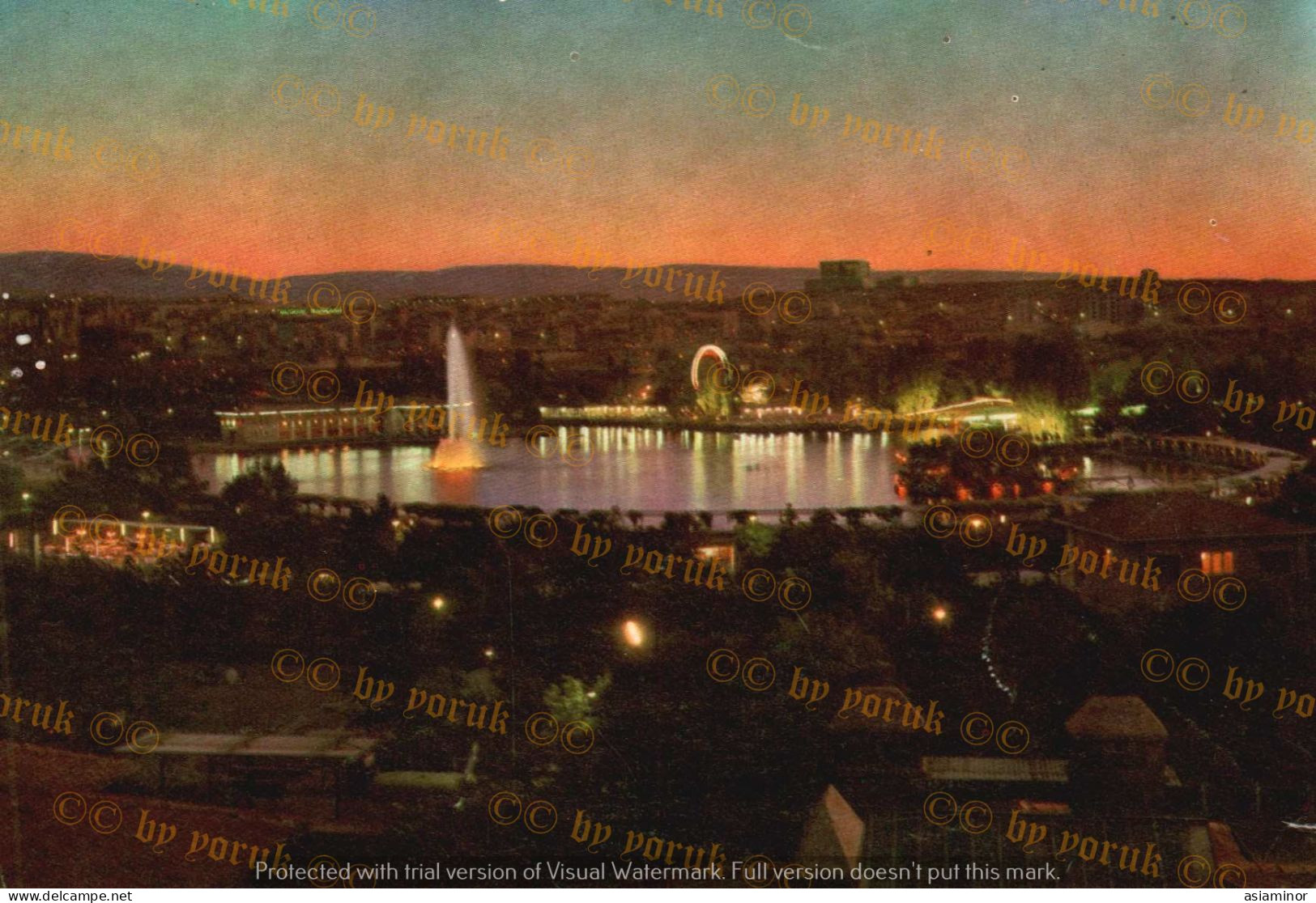 Postcard - 1970/80 - 10x15 Cm. | Turkey, Ankara - Genclik Park - Night View. * - Turquia