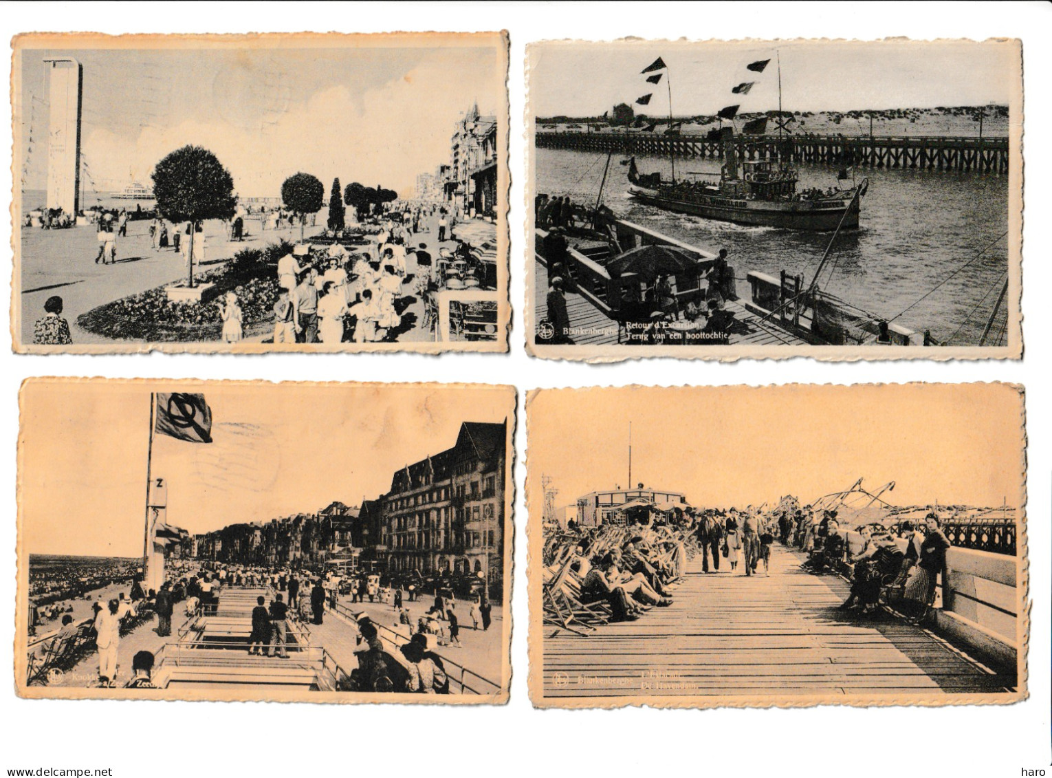 BLANKENBERGE - Lot De 6 CP - 1947 à 1955- Bateau, Vélodrome, Digue, Estacade,.. ( B374) - Blankenberge