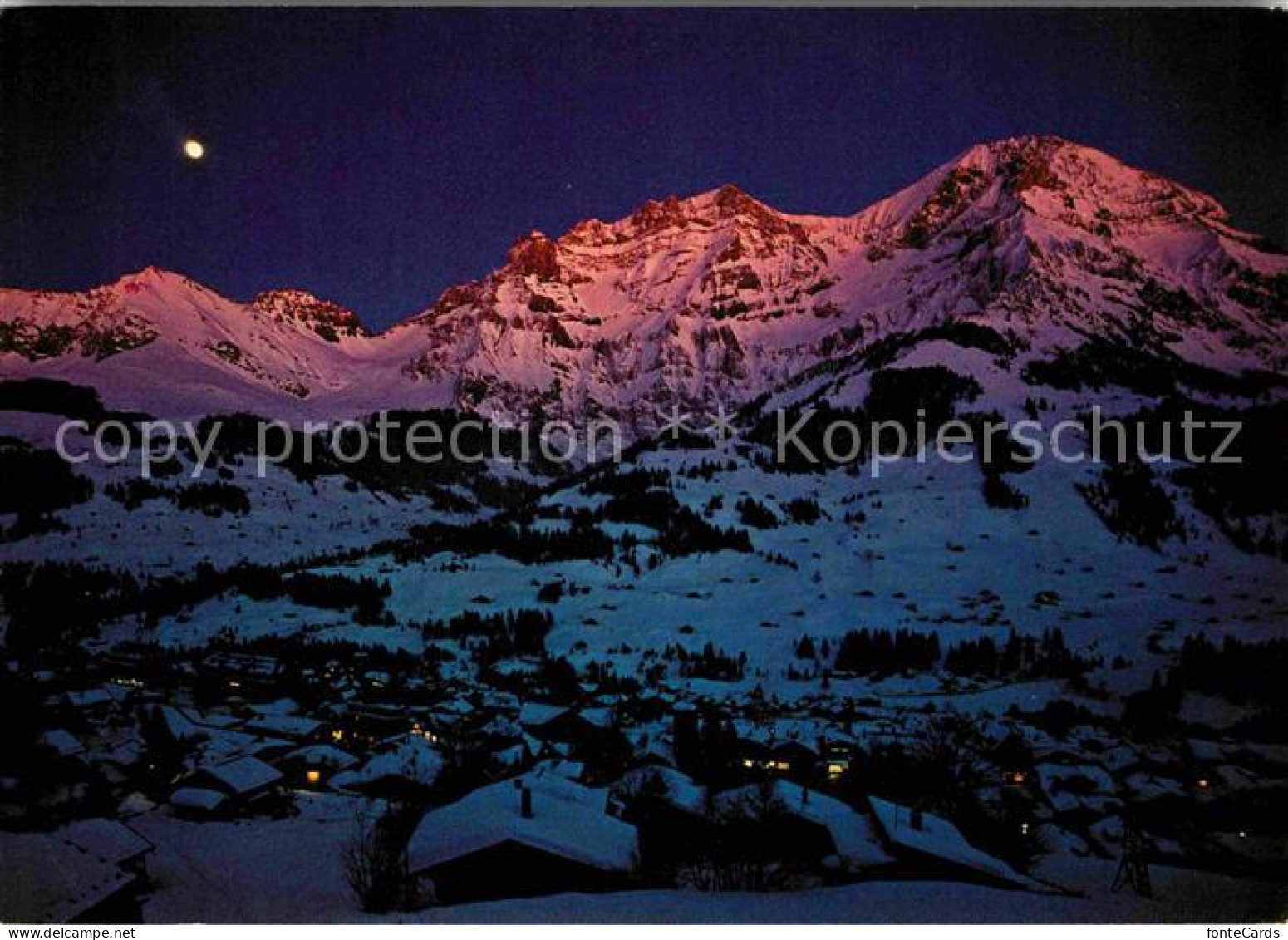 12649144 Adelboden Abendgluehen In Der Alpen Bonderspitz Und Lohner Berner Alpen - Other & Unclassified