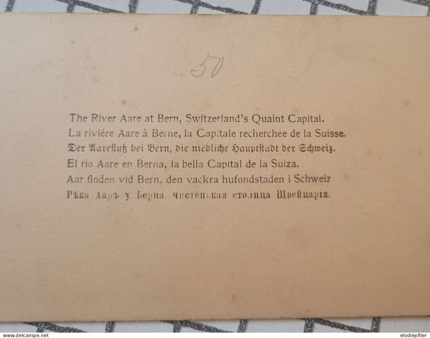 La Rivière Aare à Berne, La Capitale Recherchée De La Suisse. Underwood Stéréo - Visores Estereoscópicos