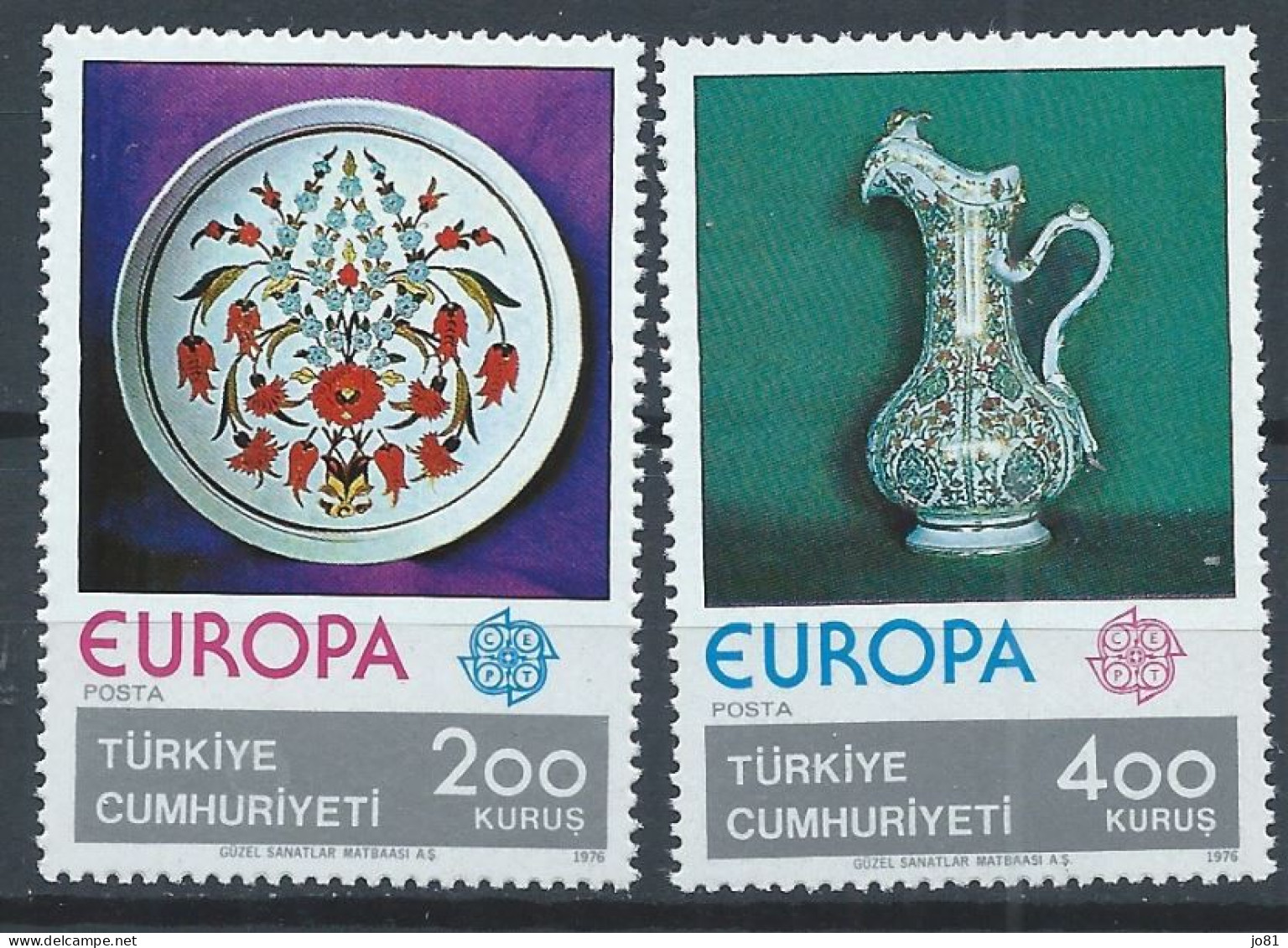 Turquie YT 2155-2156 Neuf Sans Charnière XX MNH Europa 1976 - Ongebruikt