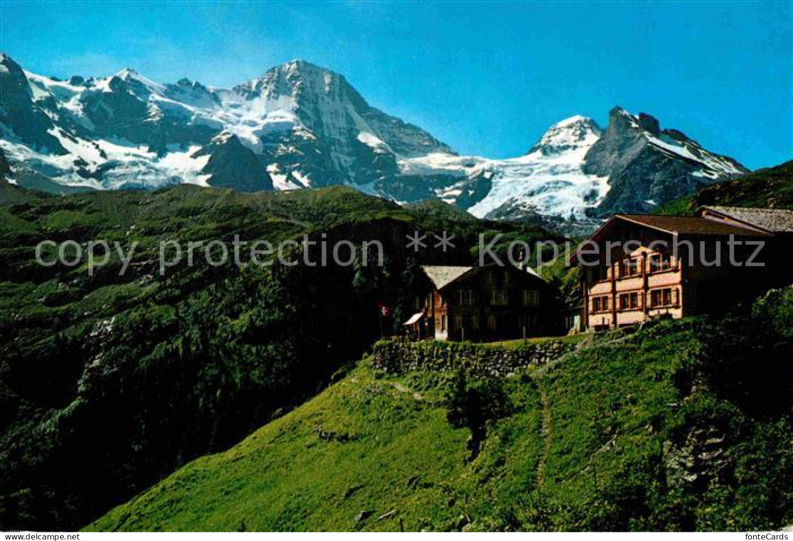 12649111 Obersteinberg Bergdorf Mit Breithorn Tschingelhorn Wetterhorn Berner Al - Other & Unclassified