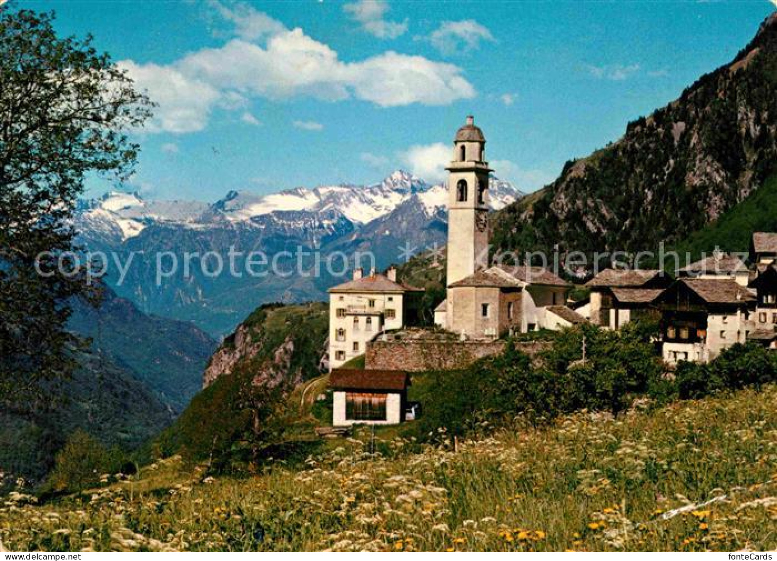 12649110 Soglio Bergdorf Kirche Alpenpanorama Soglio - Altri & Non Classificati