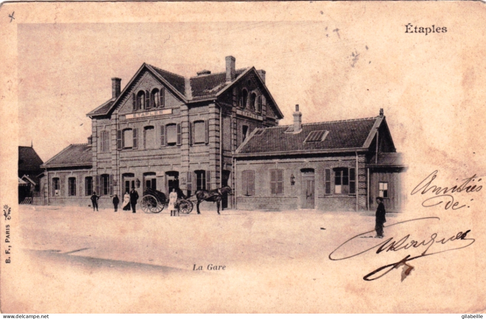 62 - Pas De Calais -  ETAPLES - La Gare - Carte Precurseur 1903 - Etaples