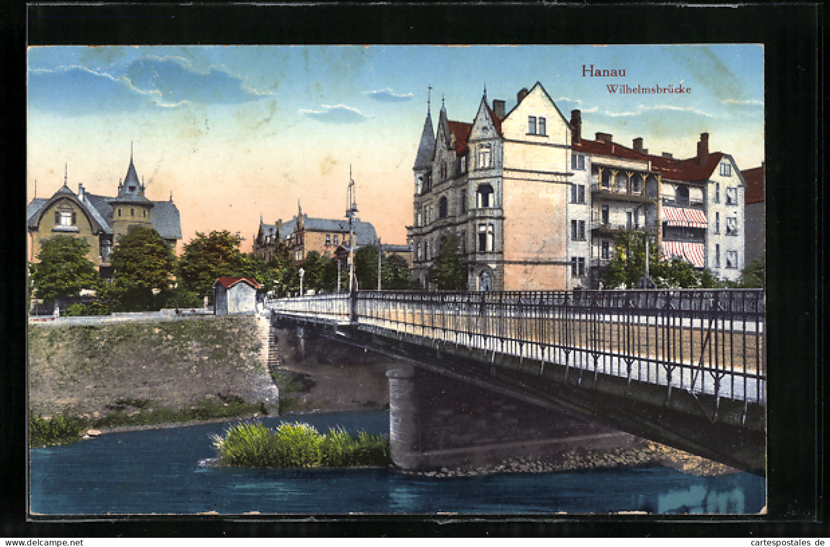 AK Hanau, Blick Auf Die Wilhelmsbrücke  - Hanau
