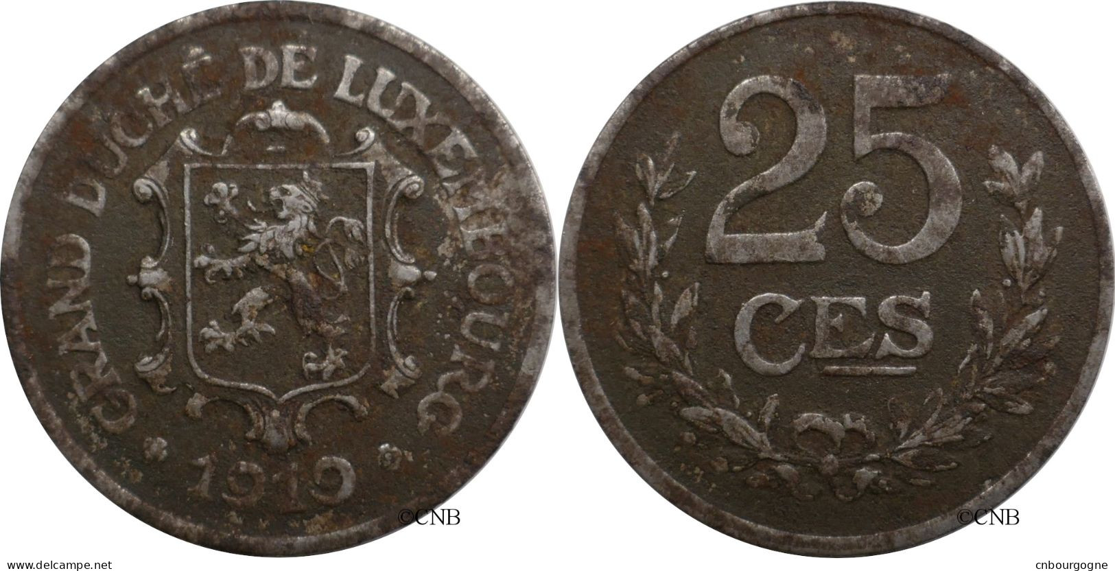 Luxembourg - Grand-Duché - Charlotte - 25 Centimes 1919 - TTB/XF45 - Mon6265 - Luxemburgo