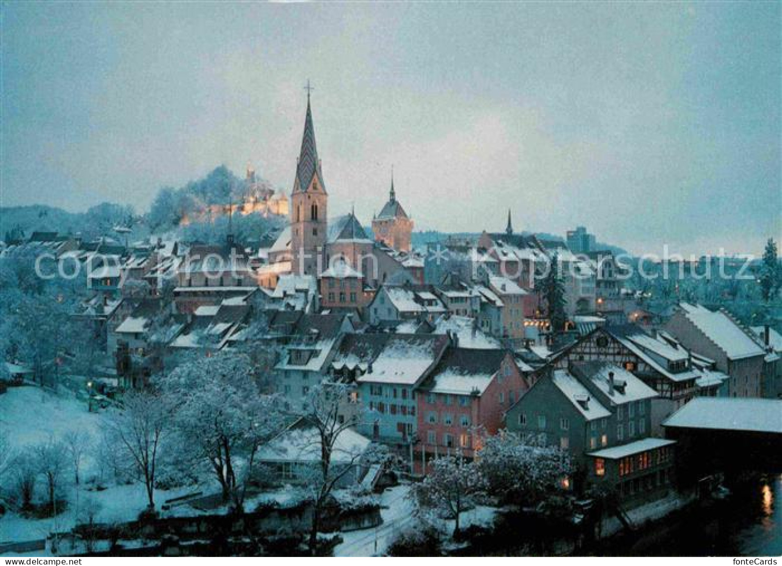 12648938 Baden AG Verschneite Daecher Baden - Autres & Non Classés