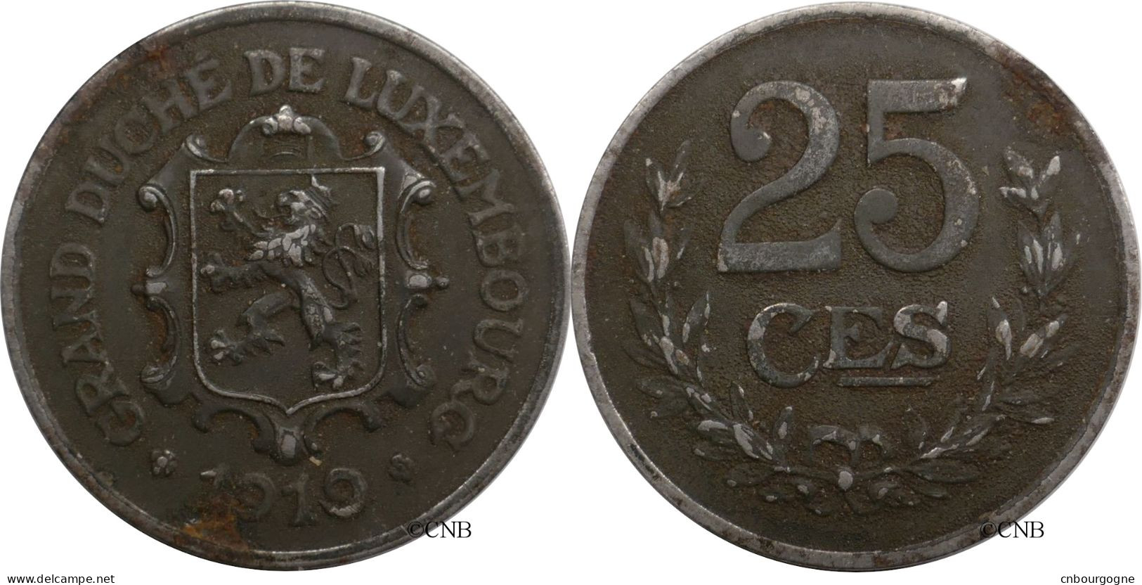 Luxembourg - Grand-Duché - Charlotte - 25 Centimes 1919 - TTB/XF45 - Mon6266 - Luxemburgo