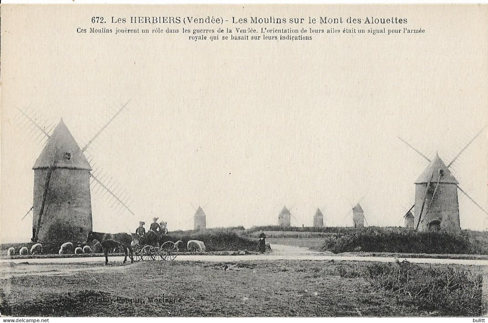 LES HERBIERS - Les Moulins Sur Le Mont Des Alouettes - Les Herbiers