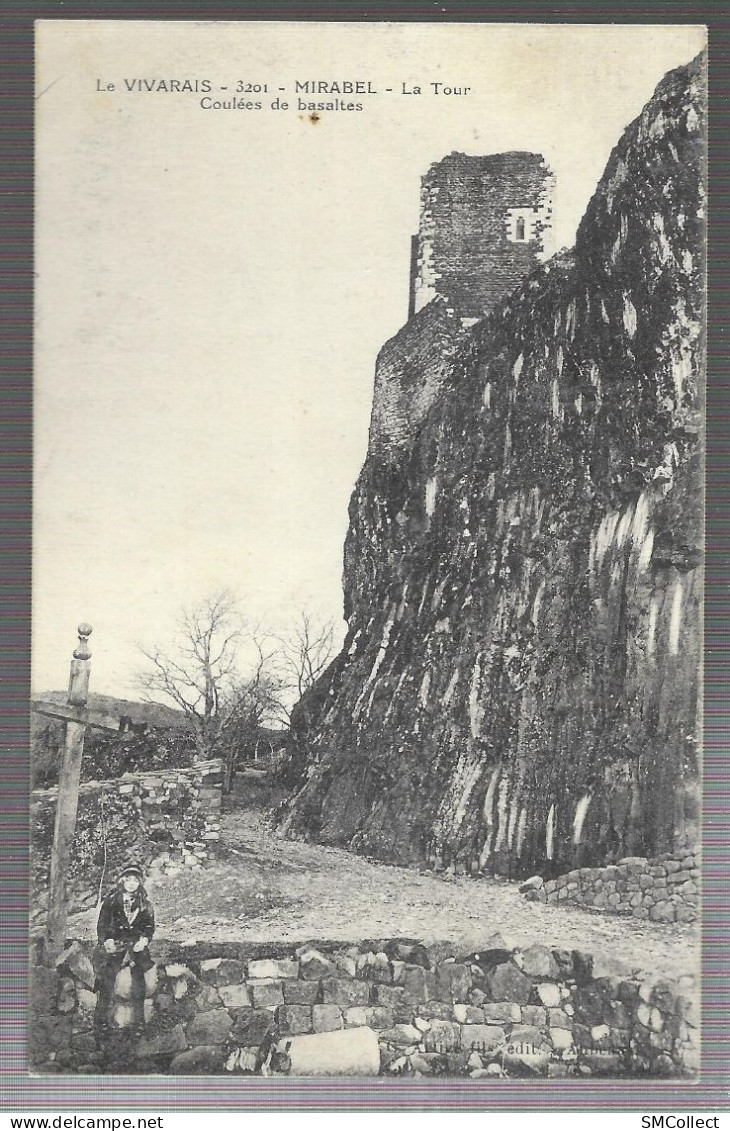 Mirabel, La Tour, Coulées De Basaltes. Carte Inédite (A17p27) - Autres & Non Classés