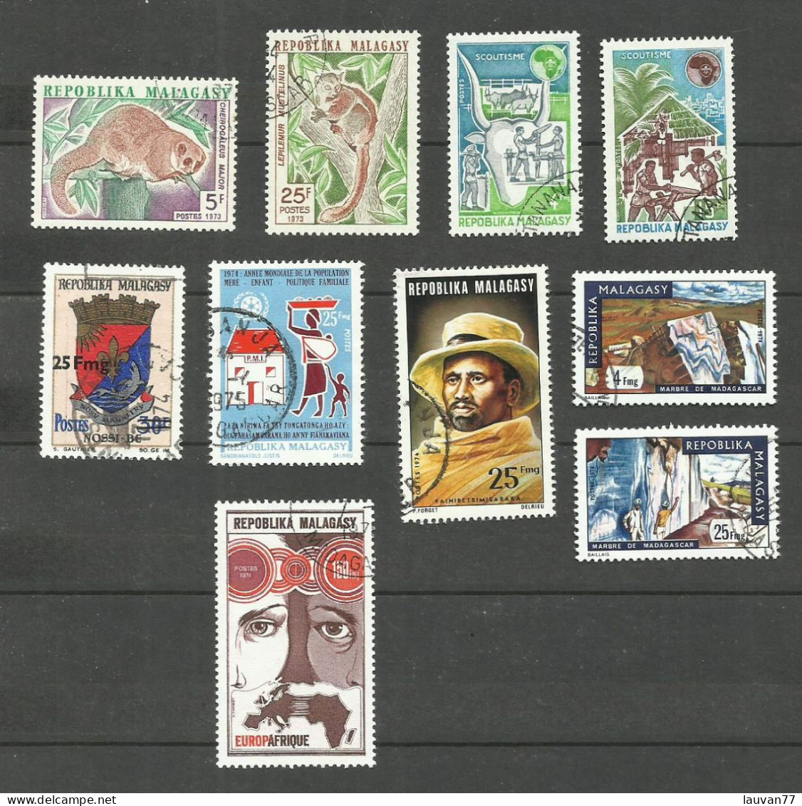 MADAGASCAR N°536 à 545 Cote 4.75€ - Madagaskar (1960-...)