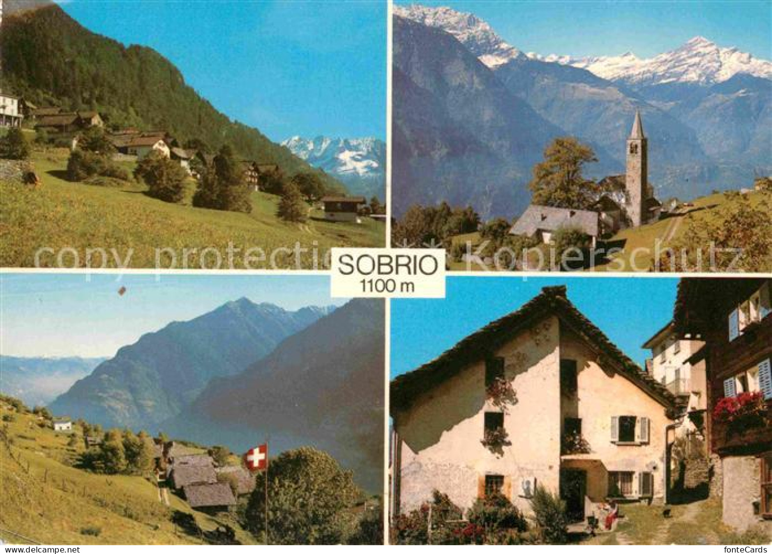12647653 Sobrio Teilansichten Bergdorf Kirche Alpenpanorama Sobrio - Andere & Zonder Classificatie