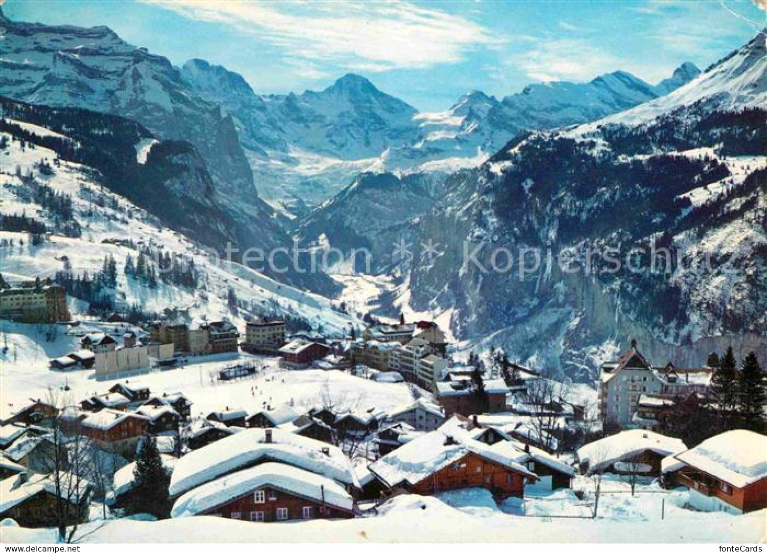 12647643 Wengen BE Winterpanorama Mit Breithorn Berner Alpen Wengen - Other & Unclassified