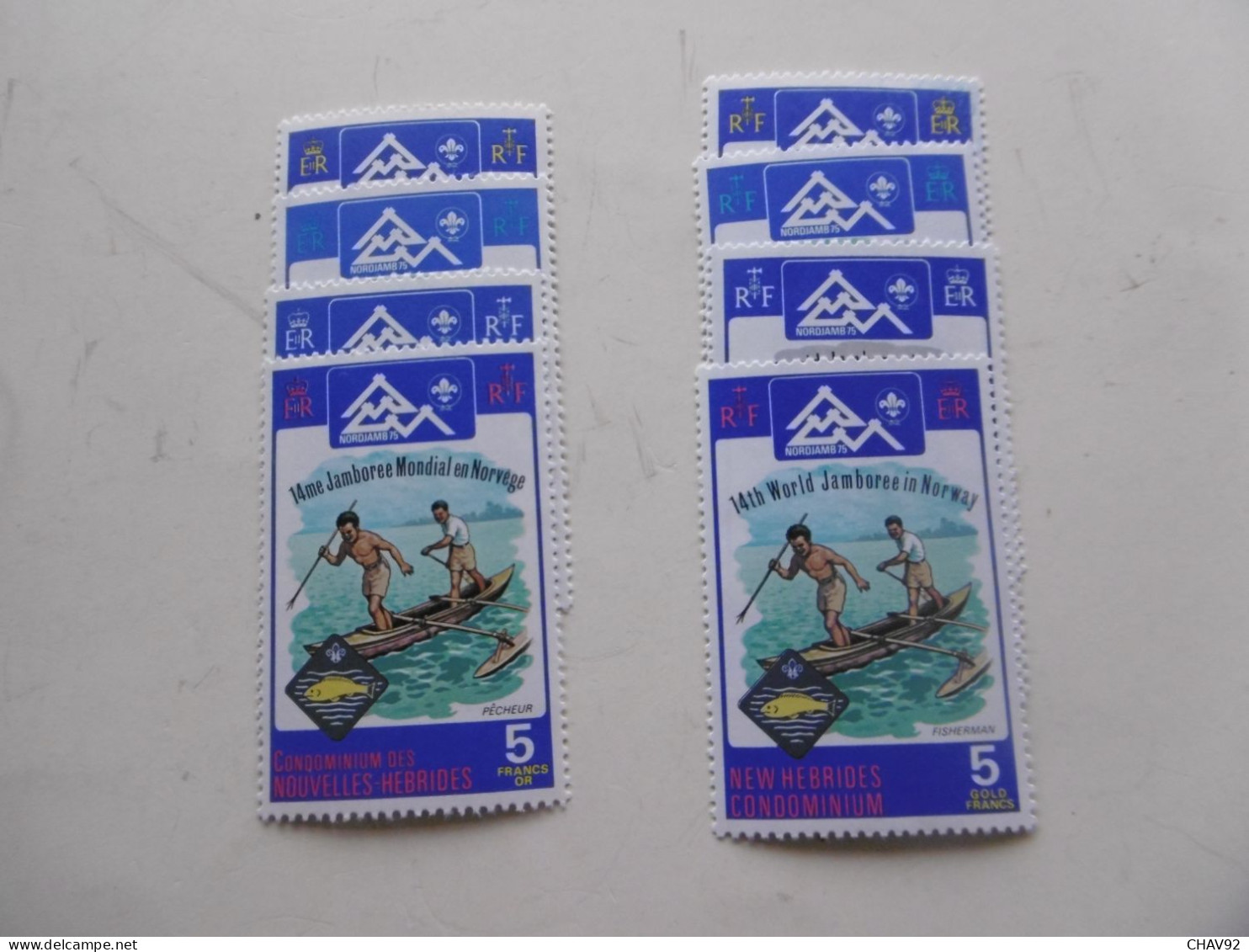 NOUVELLES HEBRIDES     P410/413 ET 414/417 * *   14e  JAMBOREE MONDIAL EN NORVEGE - Unused Stamps