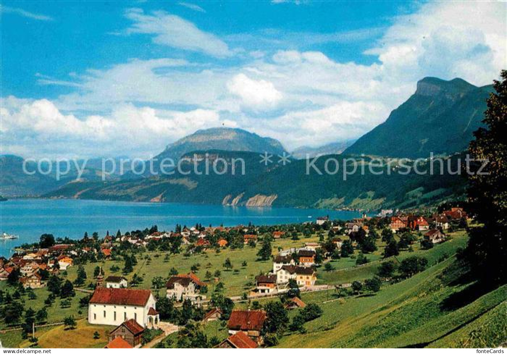 12647572 Beckenried Vierwaldstaettersee Ridli Kapelle Alpenpanorama Beckenried - Andere & Zonder Classificatie